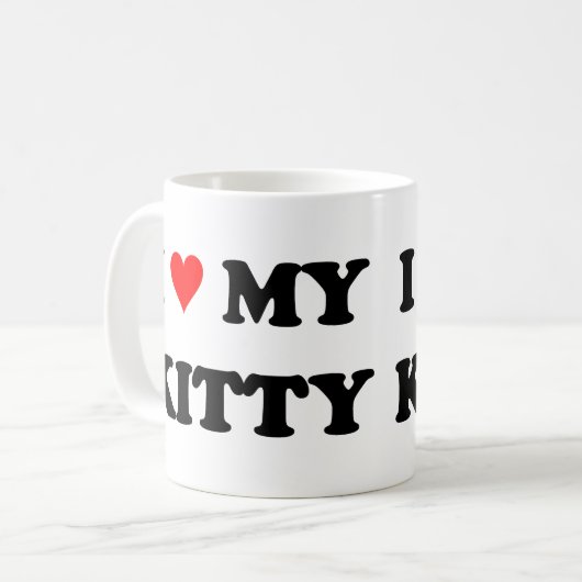 Ik hou van mijn Kat Koffiemok (Voorkant links)