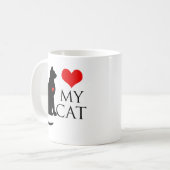 Ik hou van mijn kat koffiemok (Voorkant links)