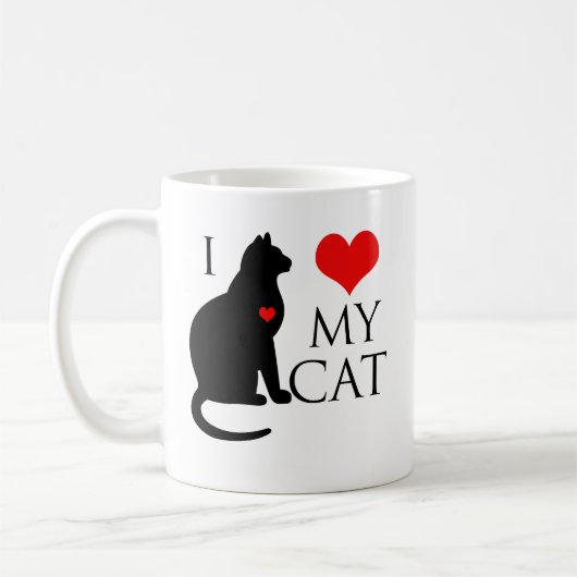Ik hou van mijn kat koffiemok (Links)