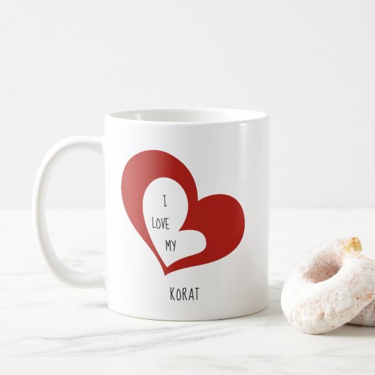 Ik hou van mijn kat koffiemok (Met donut)