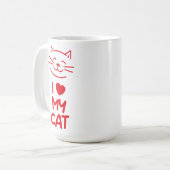 Ik hou van mijn kat koffiemok (Voorkant links)
