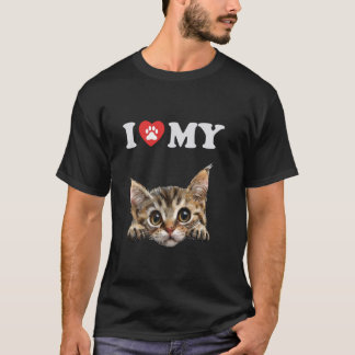 Ik hou van mijn kat Lambkin Kitten Funny Cat Lover T-shirt