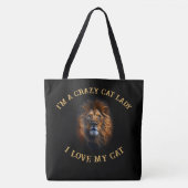 "Ik hou van mijn kat" leuk aangepaste naam grote C Tote Bag (Voorkant)
