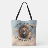 "Ik hou van mijn kat" leuke aangepaste vrouwen Can Tote Bag (Achterkant)
