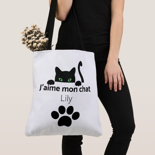 Ik hou van mijn kat Lily Tote Bag (Dichtbij)