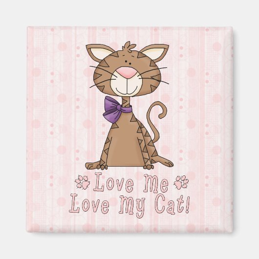 Ik hou van mijn kat magneet (Voorkant)