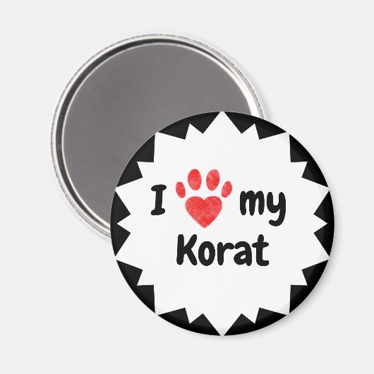 Ik hou van mijn kat magneet (Voorkant / Achterkant)