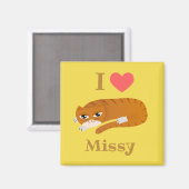 Ik hou van mijn kat magneet (Voorkant / Achterkant)