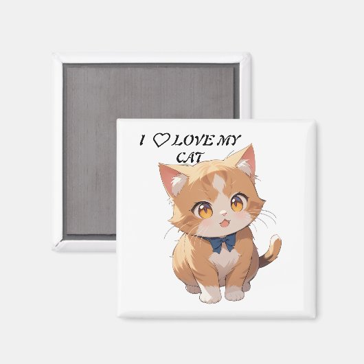 Ik hou van mijn kat magneet (Voorkant / Achterkant)