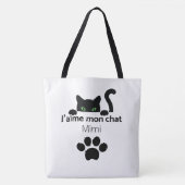 Ik hou van mijn kat Mimi Tote Bag (Voorkant)