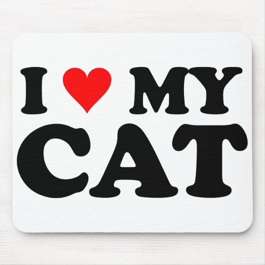 Ik hou van mijn kat muismat (Voorkant)
