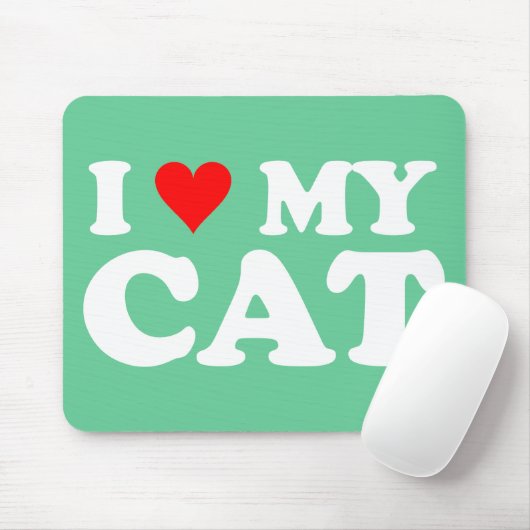 Ik hou van mijn kat muismat (Met muis)