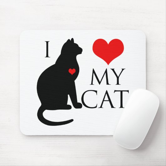 Ik hou van mijn kat muismat (Met muis)