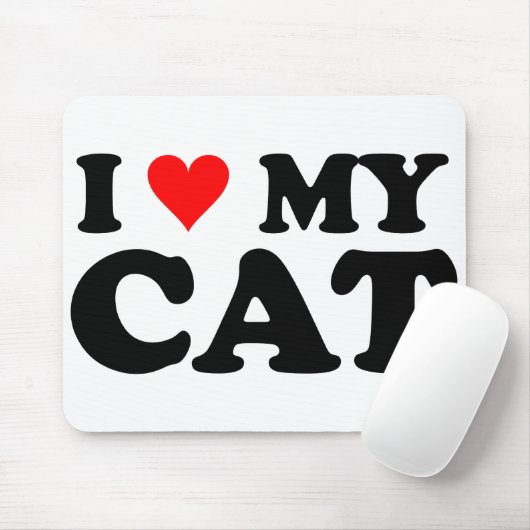 Ik hou van mijn kat muismat (Met muis)