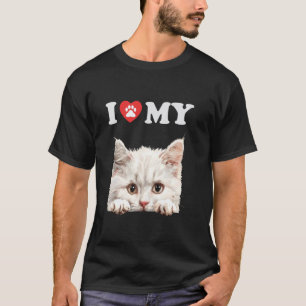 Ik hou van mijn kat Napoleon Kat Kittens Grappige T-shirt