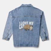 Ik hou van mijn kat Opossum Denim Jacket (Achterkant)