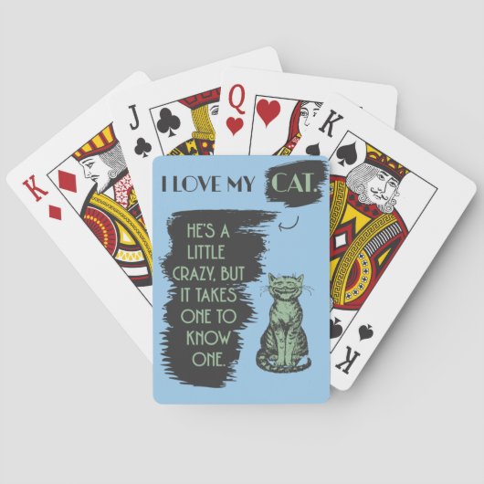 Ik hou van mijn kat pokerkaarten (Achterkant)
