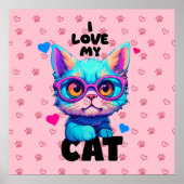 Ik hou van mijn kat poster (Voorkant)