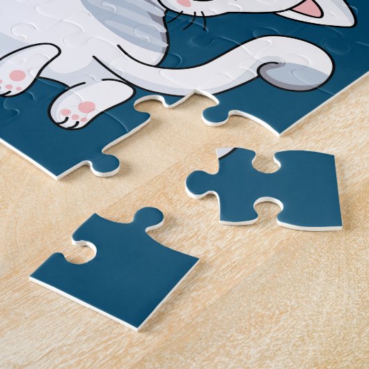 "Ik hou van mijn KAT" puzzel met de naam huisdiere (Zijkant)