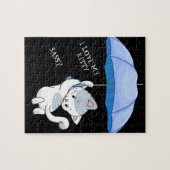 "Ik hou van mijn KAT" puzzel met de naam huisdiere Legpuzzel (Horizontaal)