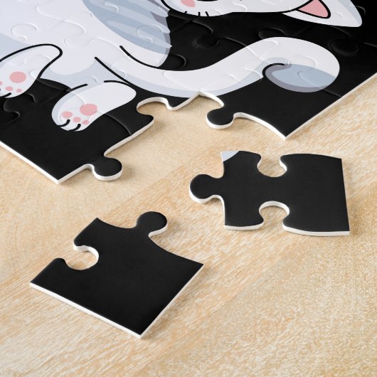 "Ik hou van mijn KAT" puzzel met de naam huisdiere Legpuzzel (Zijkant)