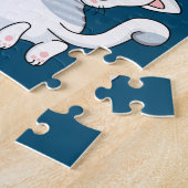 "Ik hou van mijn KAT" puzzel met de naam huisdiere Legpuzzel (Zijkant)