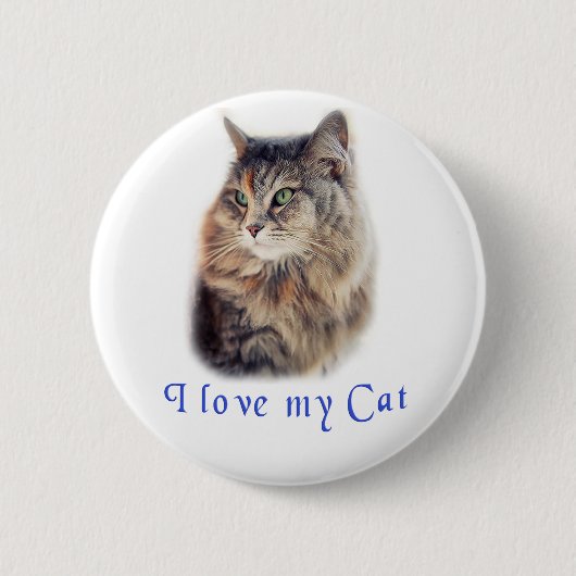 Ik hou van mijn kat ronde button 5,7 cm (Voorkant)
