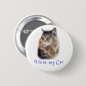 Ik hou van mijn kat ronde button 5,7 cm (Voorkant /achterkant)