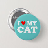Ik hou van mijn kat ronde button 5,7 cm (Voorkant /achterkant)