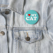 Ik hou van mijn kat ronde button 5,7 cm (In situ)