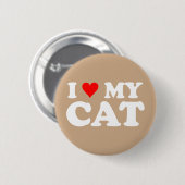 Ik hou van mijn kat ronde button 5,7 cm (Voorkant /achterkant)