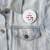 Ik hou van mijn kat ronde button 5,7 cm (In situ)