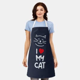 Ik hou van mijn kat schort
