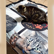 Ik hou van mijn kat sherpa deken