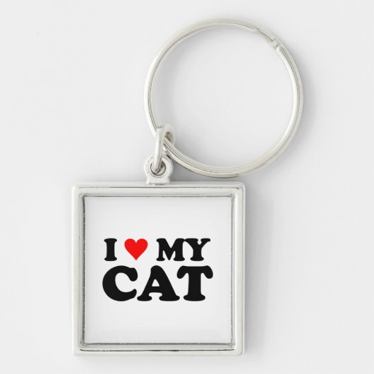 Ik hou van mijn kat sleutelhanger (Voorkant)