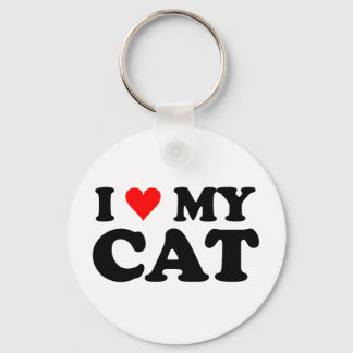 Ik hou van mijn kat sleutelhanger