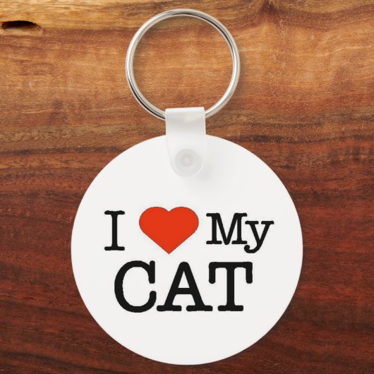 Ik hou van mijn kat sleutelhanger (Voorkant)
