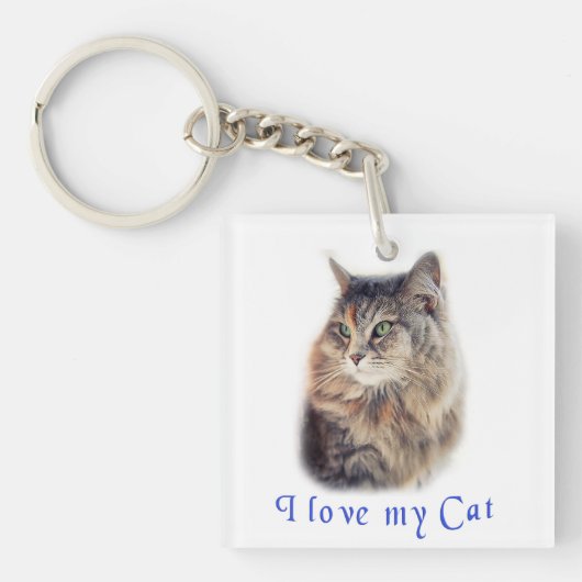 Ik hou van mijn kat sleutelhanger (voorkant)