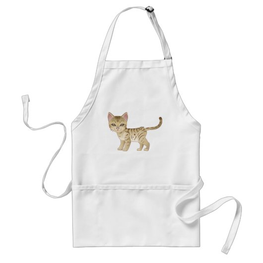 Ik hou van mijn Kat Standaard Schort (Voorkant)