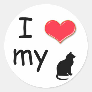 Ik hou van mijn kat Sticker