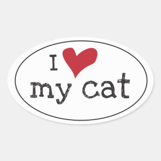 Ik hou van mijn kat Sticker