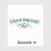 Ik hou van mijn kat sticker (Vel)