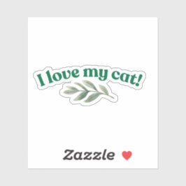 Ik hou van mijn kat sticker