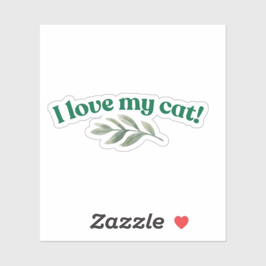 Ik hou van mijn kat sticker (Vel)