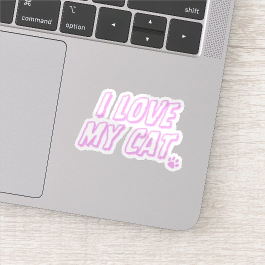 Ik hou van mijn kat sticker (Detail)