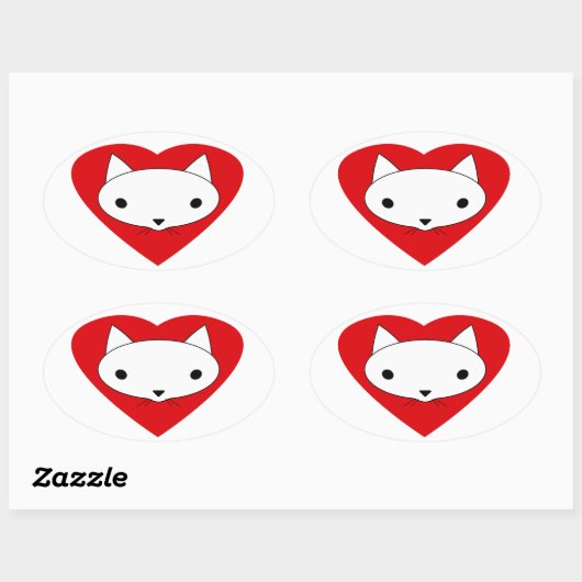 Ik hou van mijn kat stickers (Vel)