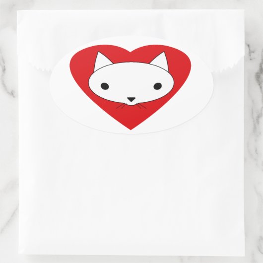 Ik hou van mijn kat stickers (Tas)