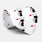 Ik hou van mijn kat stropdas (Opgerold)