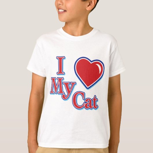 Ik hou van mijn kat t-shirt (Voorkant)