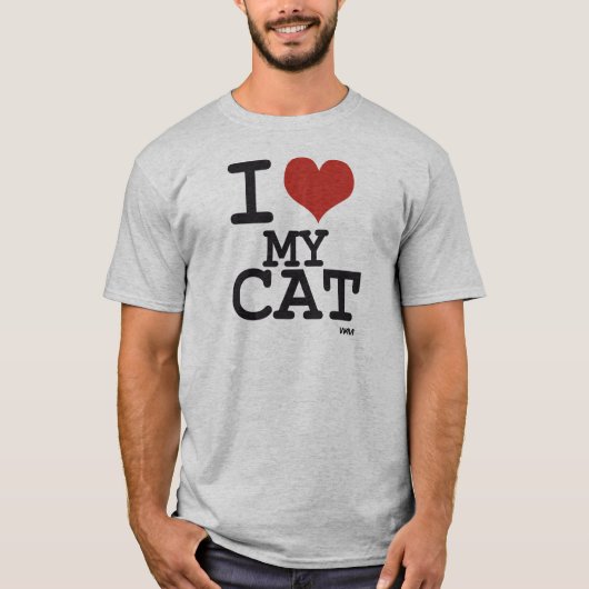 Ik hou van mijn kat t-shirt (Voorkant)